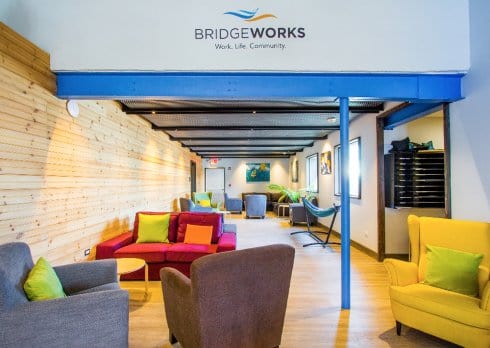 Virtual office mailbox lounge